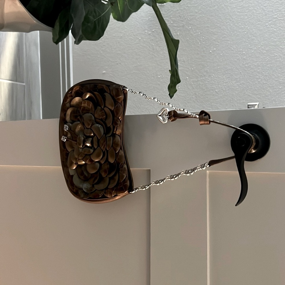 Brighton collection flower handbag in brown